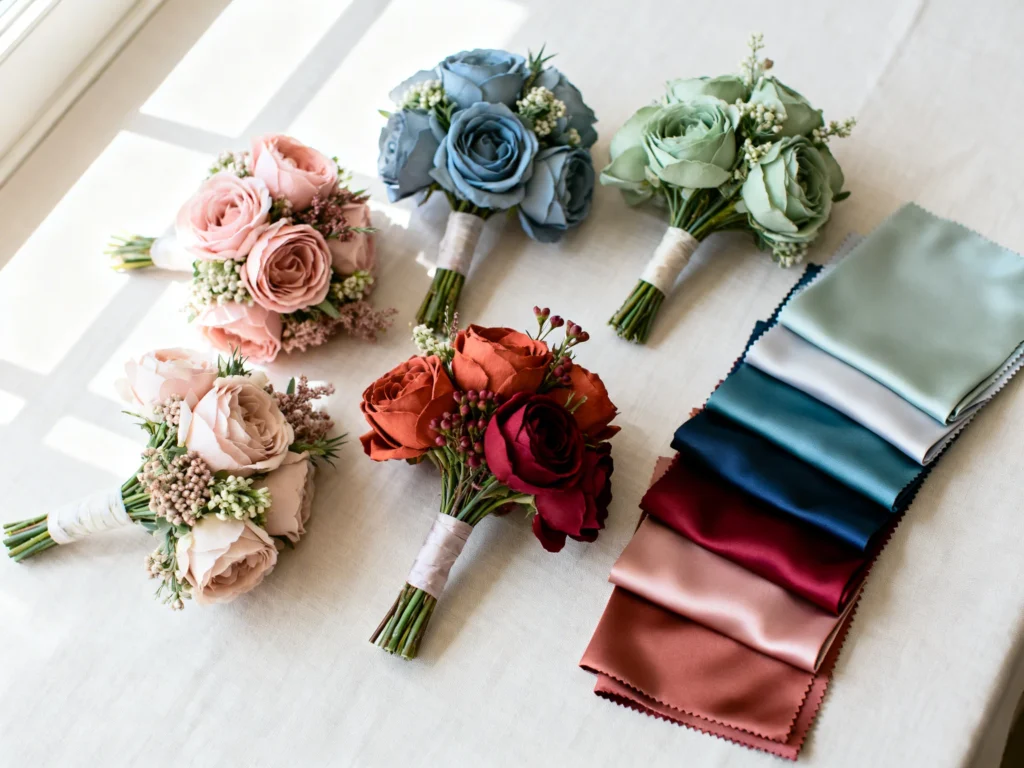 Wedding Floral Color Guide: How to Match Bouquets With Bridesmaid Dress Colors