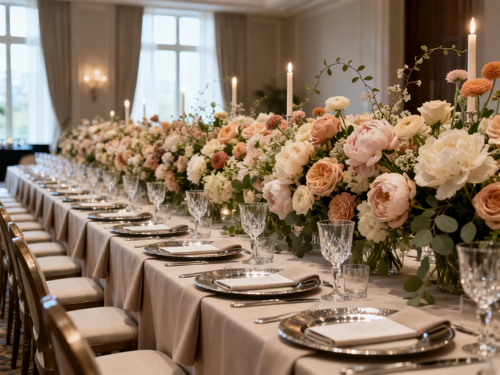 Over-the-Top Wedding Flower Table Decor Ideas for a Luxury Reception (10 Showstopping Centerpiece Styles)