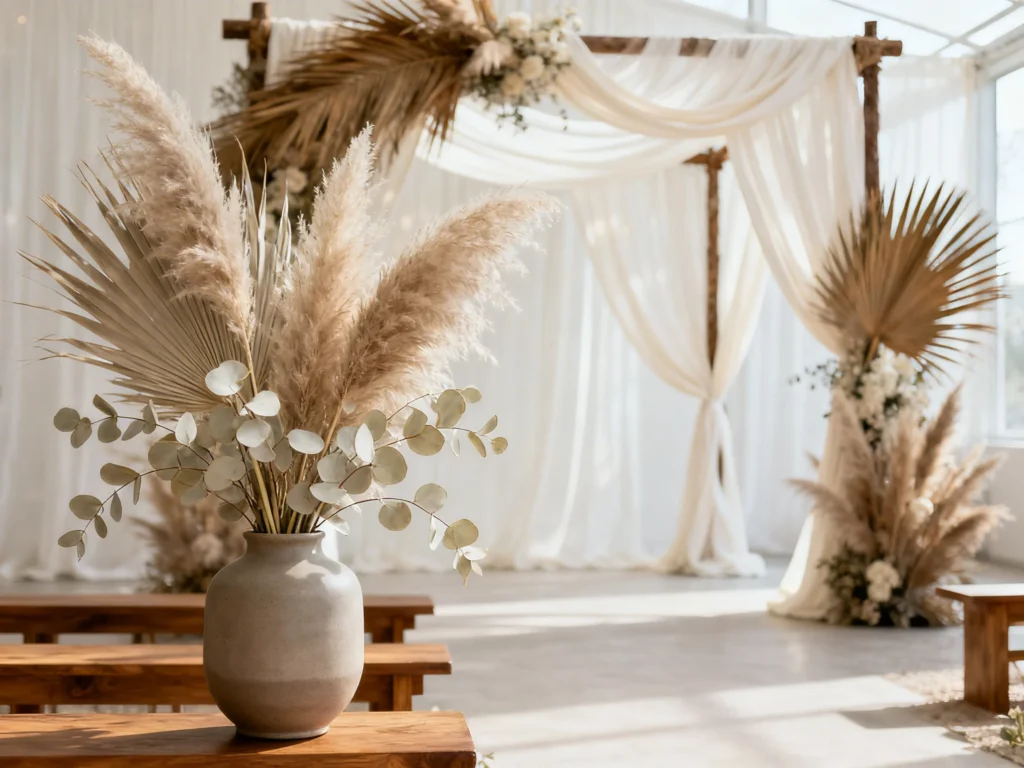 Rustic Pampas Wedding Decor Ideas for a Soft Neutral Aesthetic (10 Pinterest-Ready Looks)
